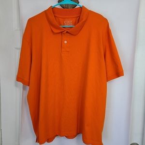 (853) Simply Styled Men's Classic Short Sleeve Polo Shirt, Size: L Color: Orange
